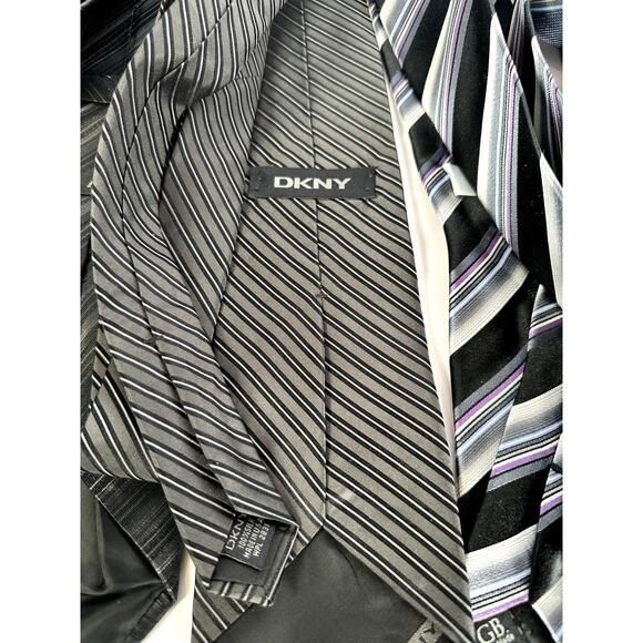 Men’s Tie Lot 6 Classic Business Stripes Express, Geoffrey Beene, DKNY, Alfani - Picture 10 of 10